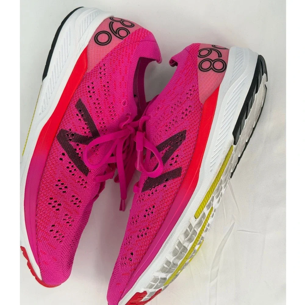 New Balance 890v7 Pink Knit Running Shoes W890PO7 11 Athletic Sneakers 14-07
